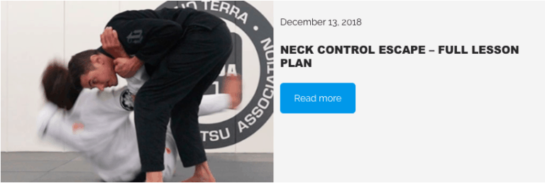 BJJ lesson plan Neck Control escapes