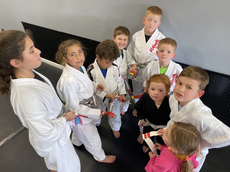 kids during class at the bjj academy
