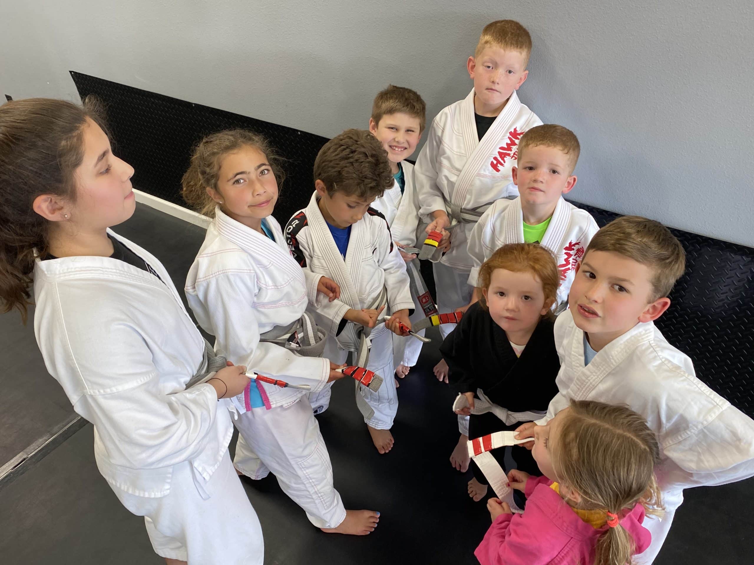 kids during class at the bjj academy