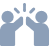 icon high five